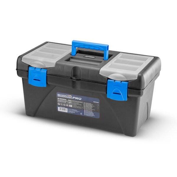 PORTABLE TOOL BOX "FOX", PLASTIC, EXTRA TOP STORAGE, 47,8x25,7x23,3cm