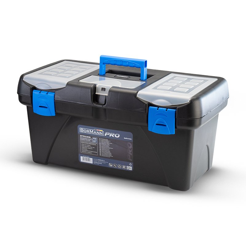 BORMANN Pro BTB3306 Εργαλειοθήκη Χειρός Πλαστική "Fox, με Ταμπακέρα, 55x28x26cm