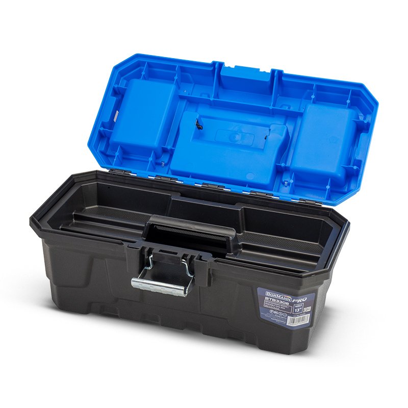 BORMANN Pro BTB3308 Εργαλειοθήκη Χειρός Πλαστική "Wolf",Μεταλλικό Κούμπωμα, Tαμπακέρα, 33x17.x2x14.2 - Image 3