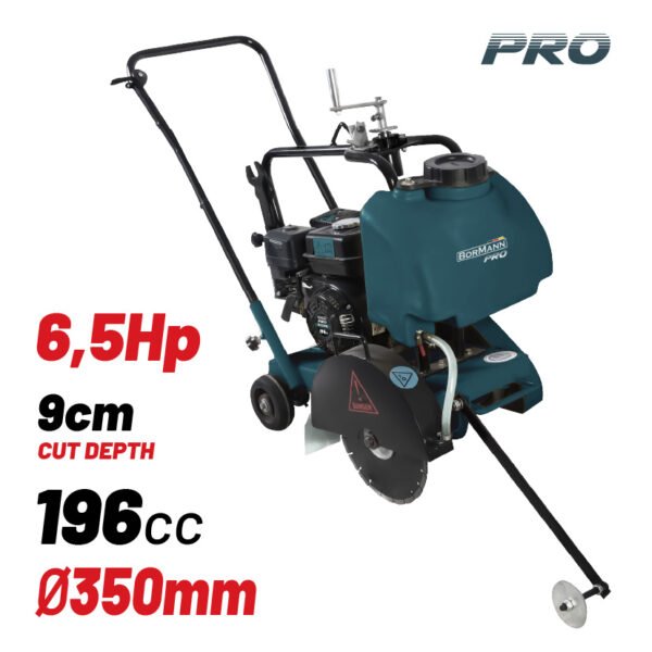 CONCRETE CUTTER PETROL ENGINE 6,5HP, 196cc, CUTTING BLADE Φ350mm , 76Kg