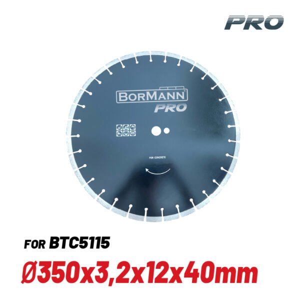 BORMANN Pro BTC5116 CONCRETE/ASPHALT SAW BLADE Φ350x3.2x12x25,4mm