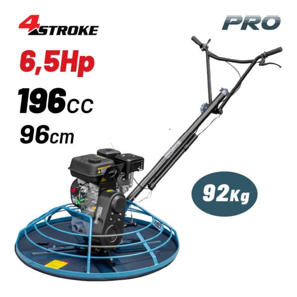 TROWEL CONCRETE FINISHER GASOLINE MACHINE , 4-STROKE, 6,5HP , 196cc ,130RPM ,EURO 5 , 92Kg