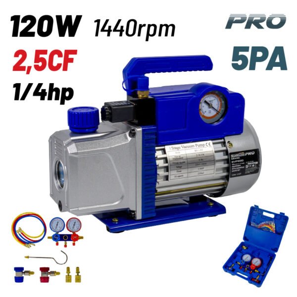 VACUUM PUMP EQUIPMENT WITH MANIFOLD GAUGE SET