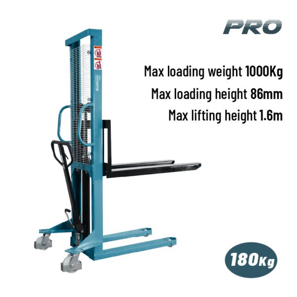 BORMANN Pro BWR5517 MANUAL STACKER 1 TON, MAX LIFTING HEIGHT 1,6m ,FORK DIMENSIONS 1150x550mm