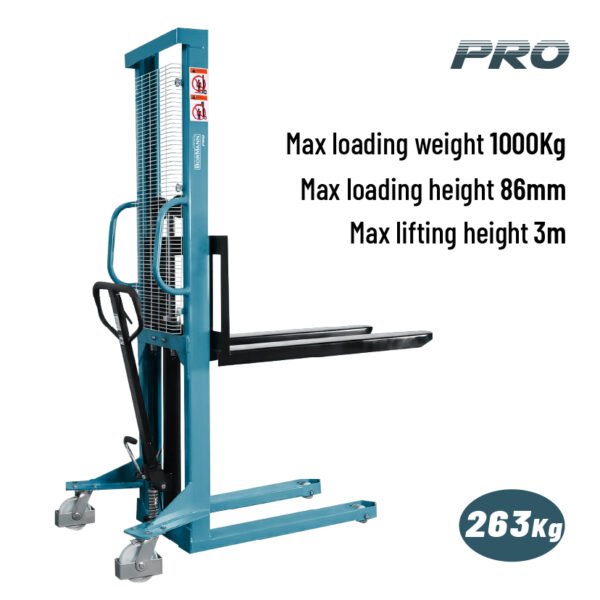 BORMANN Pro BWR5531 MANUAL STACKER 1 TON, MAX LIFTING HEIGHT 3.0m ,FORK DIMENSIONS 1150x580mm