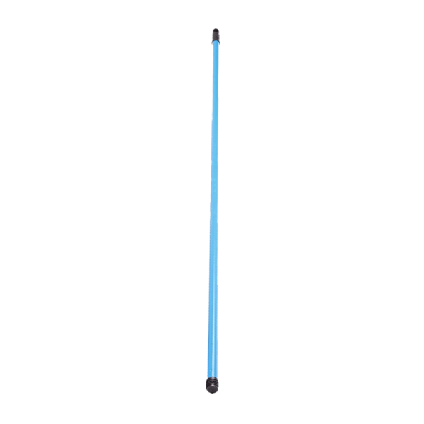 BROOM WOODEN HANDLE ,LIGHT BLUE PVC COATED ,120cm, SCREW Φ2,5cm